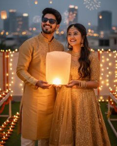 Festival couple AI images